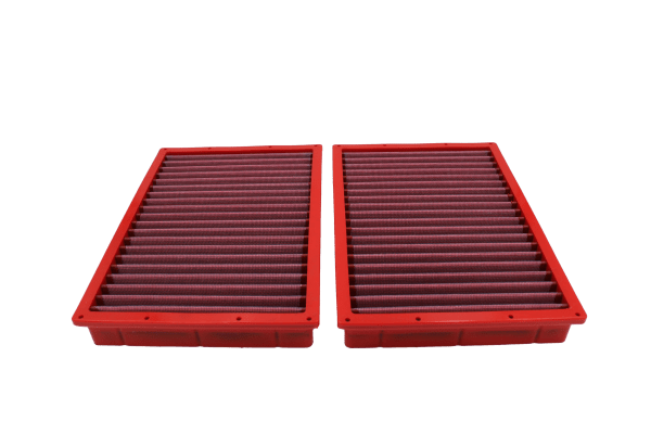 BMC FB01226 red cotton gauze replacement air filter kit for Lamborghini Revuelto 6.5L V12