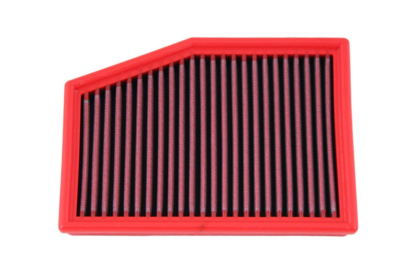 Red BMC air filter FB140/01 for a Porsche Boxster 986 – high-flow, washable panel filter for 2.5, 2.7, and 3.2 S models (1996–2004).