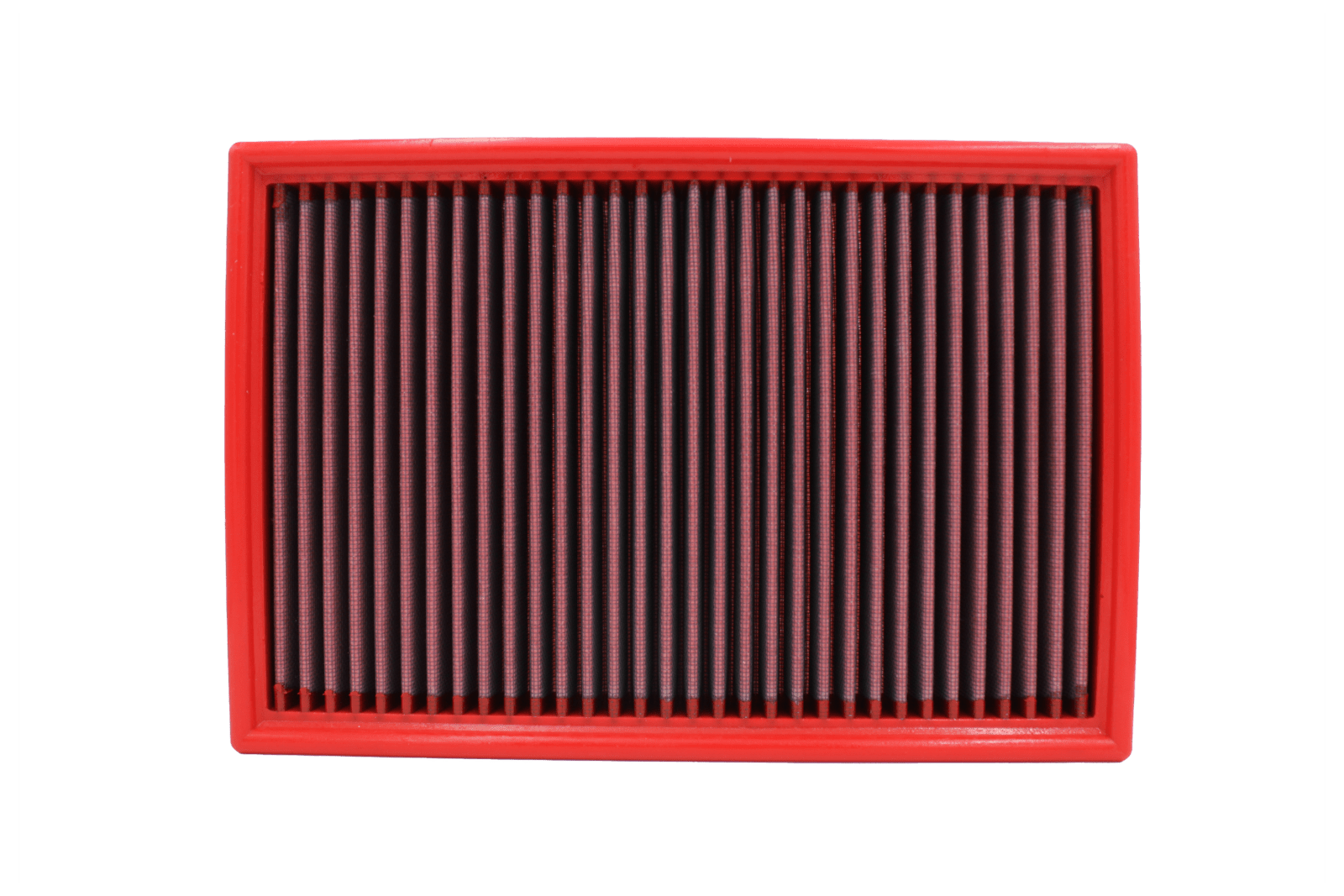 BMC FB238/01 red cotton replacement panel air filter, face-on view