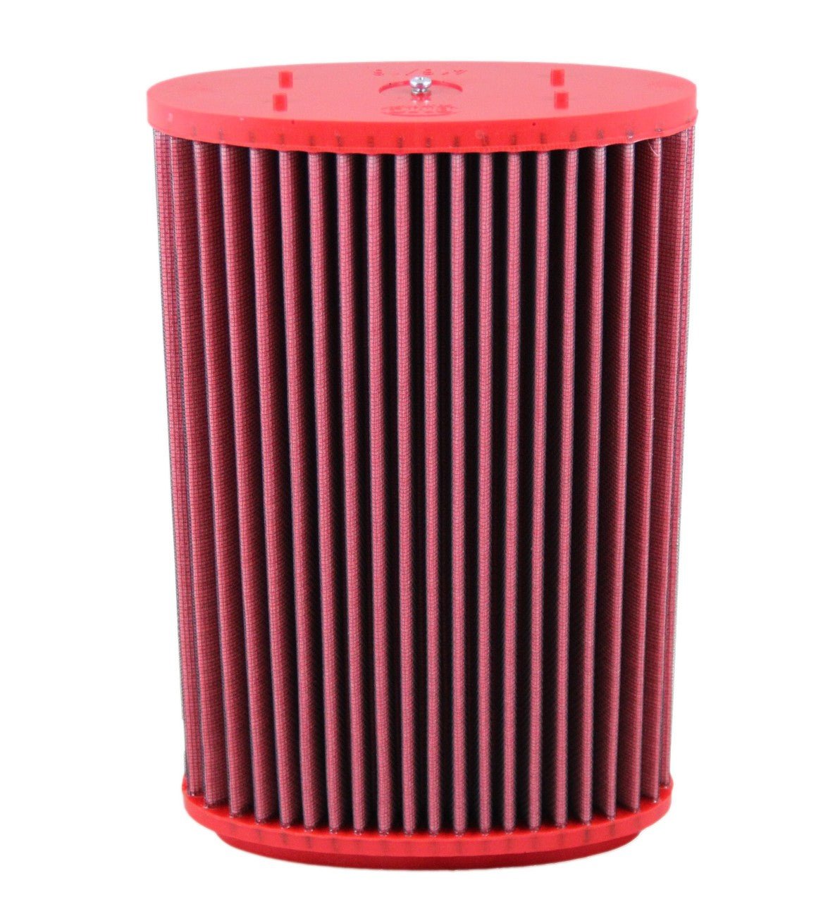 Red BMC cylindrical air filter FB416/16 in a Porsche 987 Boxster and Cayman – reusable high‑flow performance filter