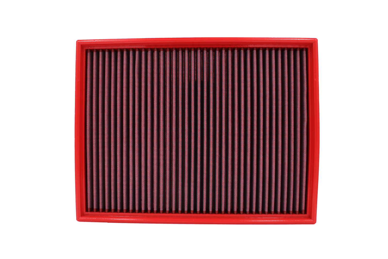 BMC FB564/20 red cotton replacement panel air filter, face-on view