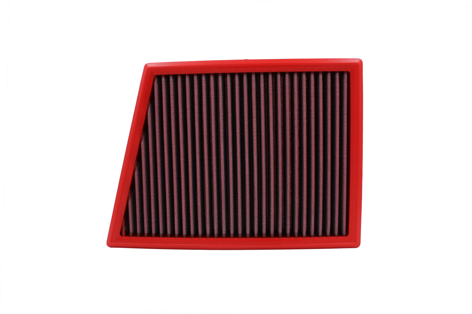 BMC FB813/01 red cotton replacement panel air filter, face-on view
