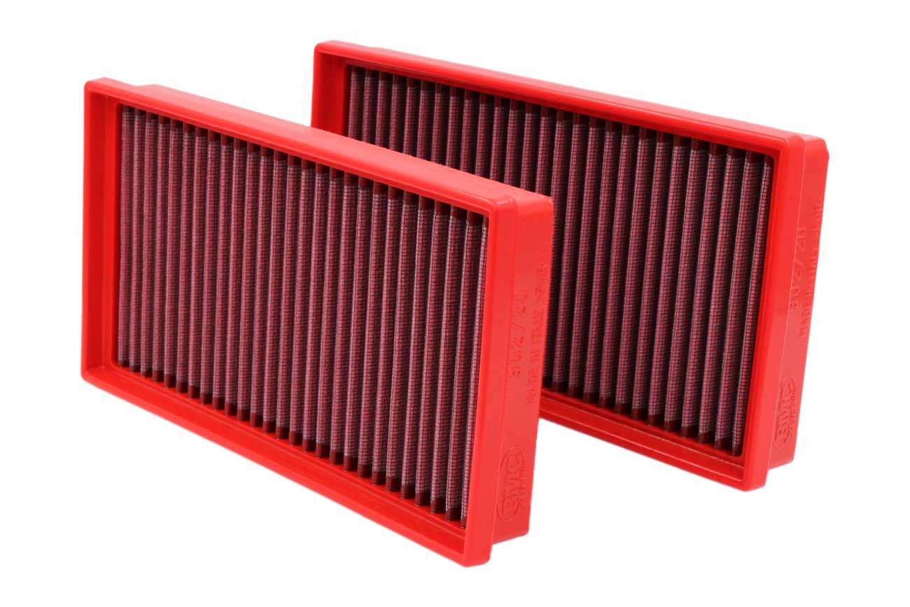 Angled view of BMC FB902/20 washable air filter kit for BMW and Rolls-Royce V12 models