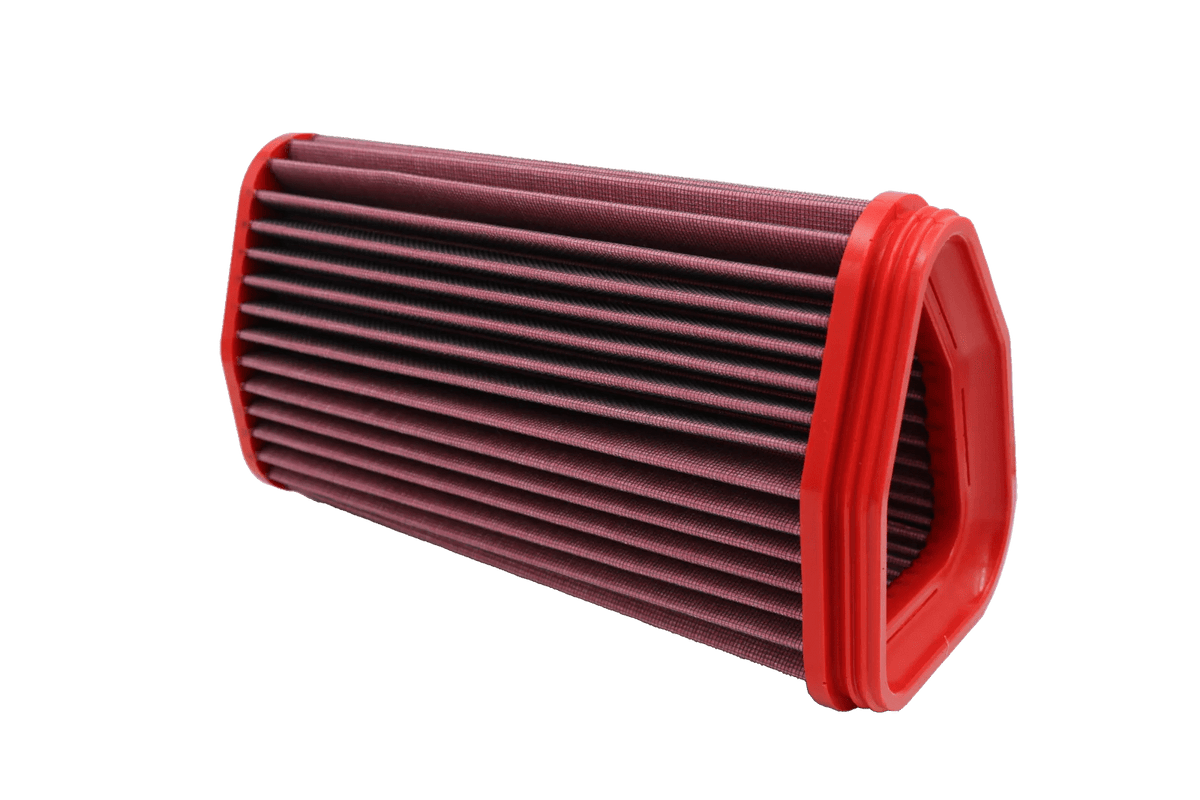 BMC FB01236 replacement air filter for Porsche 992.2 Carrera GTS, angled product view