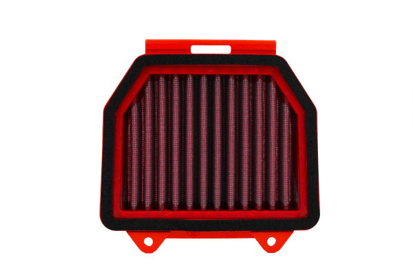BMC FM01043 washable motorcycle air filter – front three-quarter view