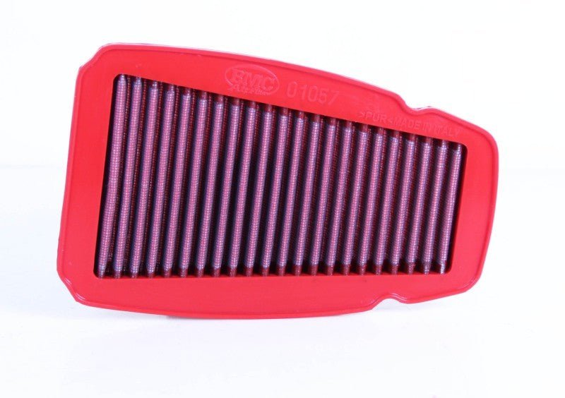 BMC FM01057 washable motorcycle air filter – straight-on filter-face view