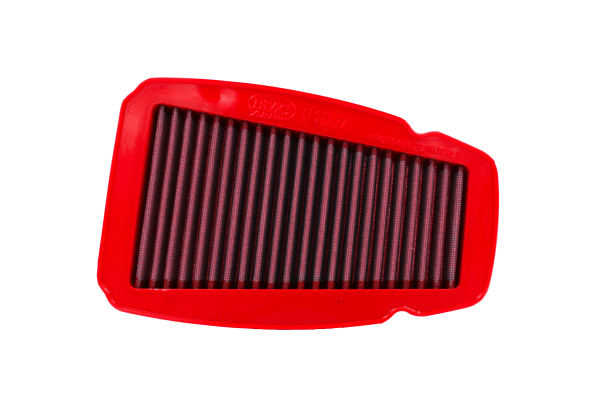BMC FM01057 washable motorcycle air filter – front three-quarter view