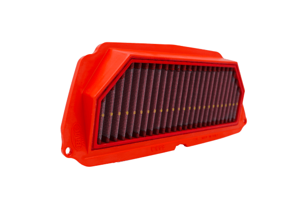 BMC FM01069RACE Race motorcycle air filter – alternate low-edge view