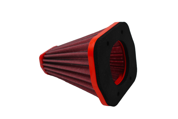 BMC FM01085 washable motorcycle air filter – horizontal inlet-flange view