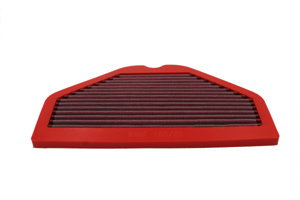 BMC FM196/03 washable motorcycle air filter – low front-edge view