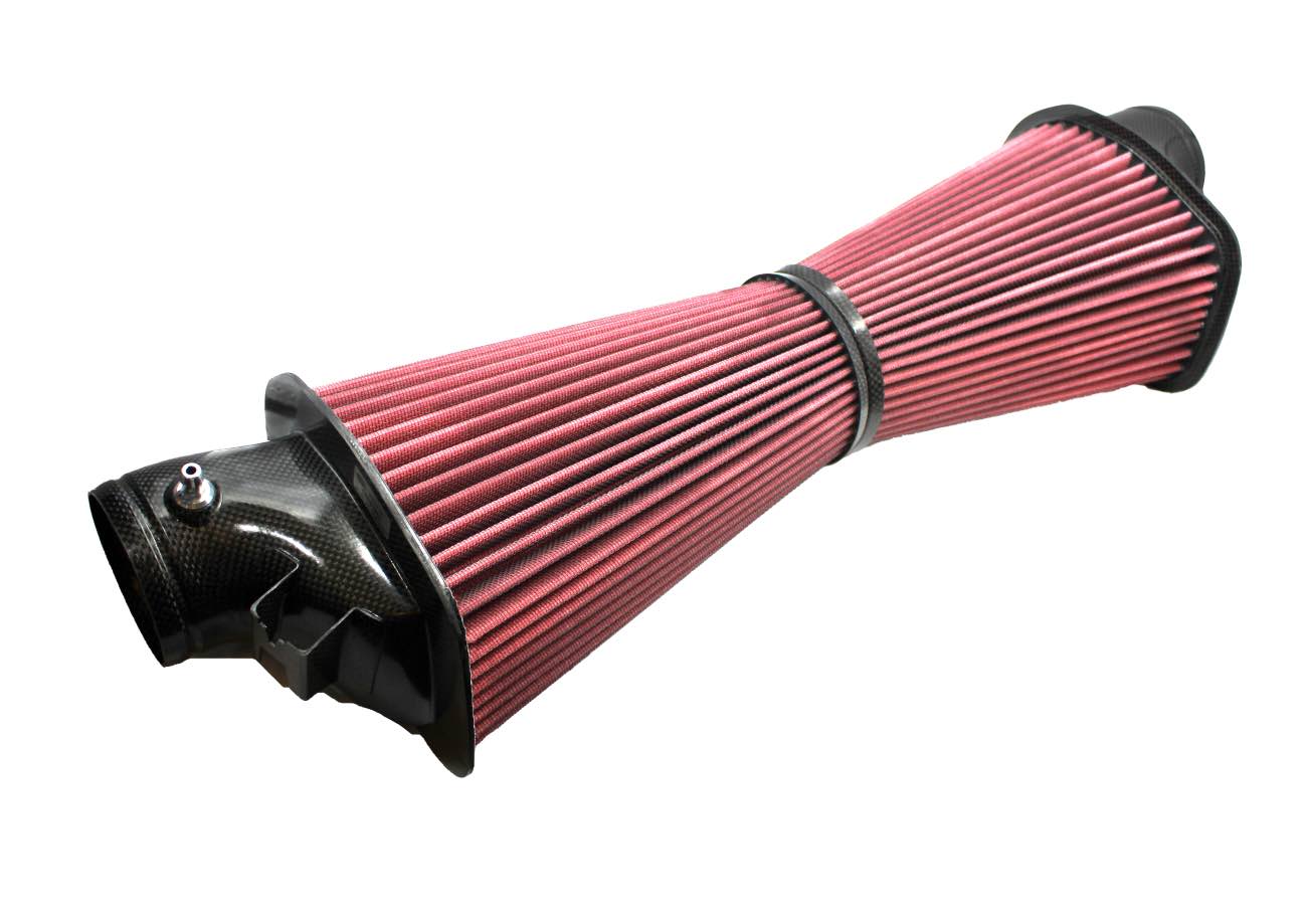 BMC CRF01082 carbon racing air filter for Porsche 911 GT2 RS and 935 – high-performance washable filter with OEM fit.