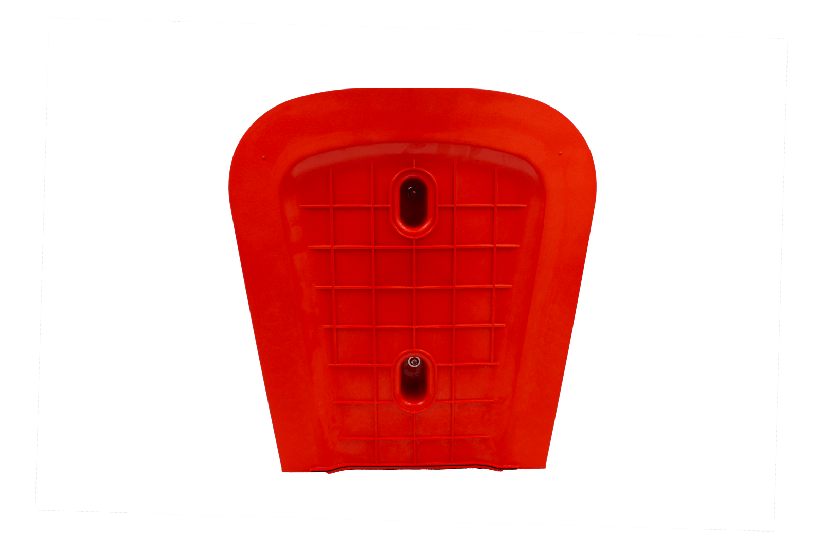 BMC FB01023 red cotton replacement air filter assembly, assembly closed-back view