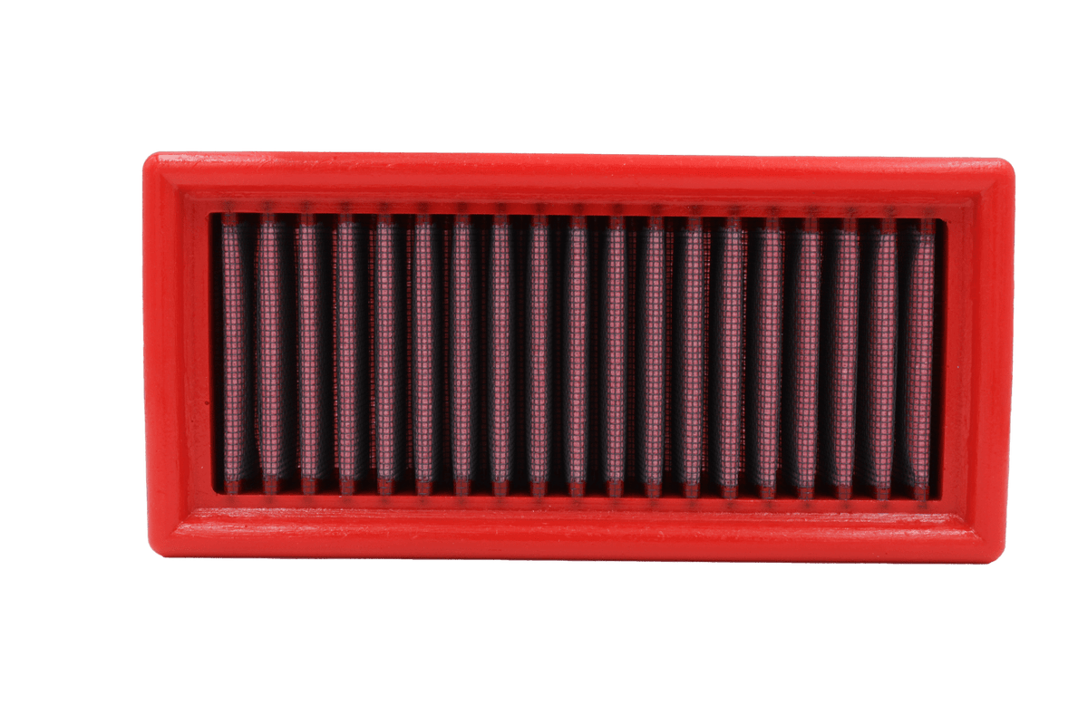 BMC FB167/01 red cotton replacement panel air filter, face-on view