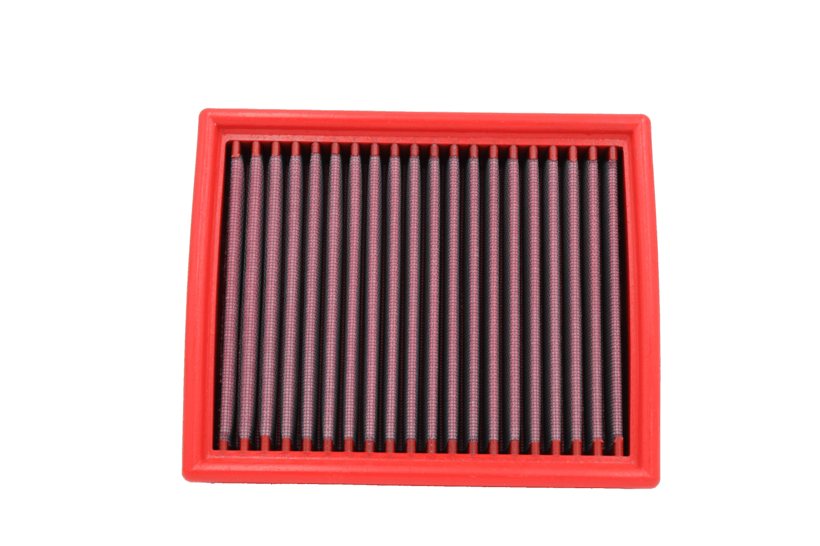 BMC FB188/01 red cotton replacement panel air filter, face-on view