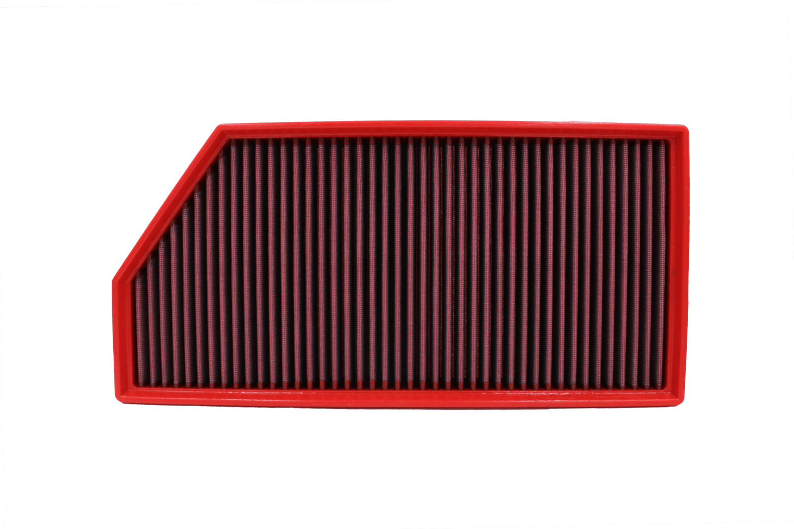 BMC FB956/20 red cotton replacement panel air filter, face-on view