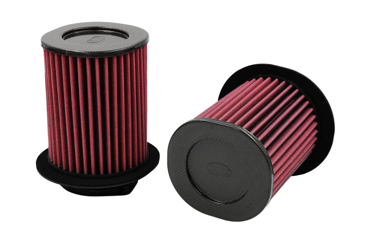 BMC CRF612/08 Carbon Racing Filter kit for Audi R8 4.2 V8 - Angled view
