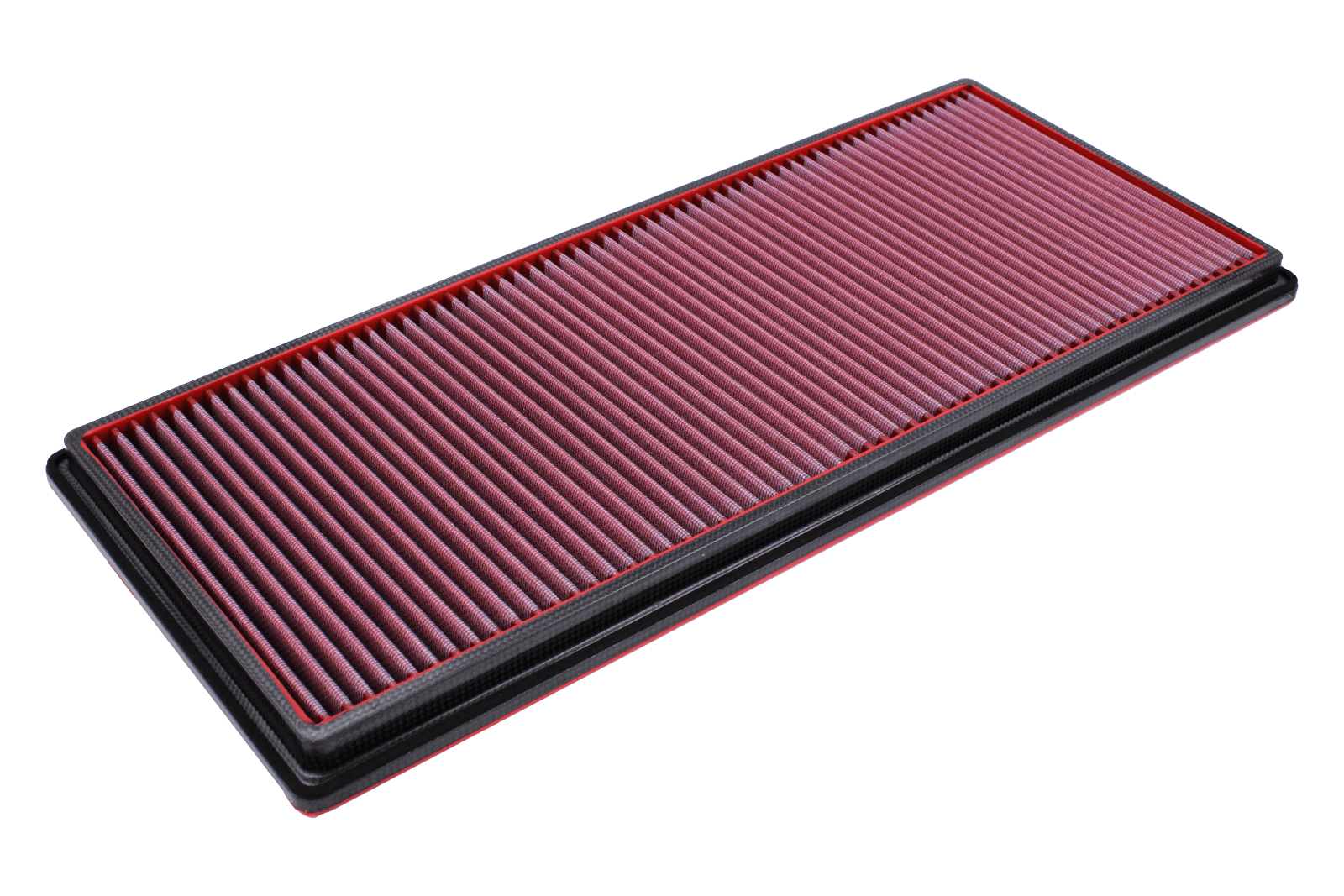 BMC CRF614/01 Carbon Racing panel air filter, top three-quarter view