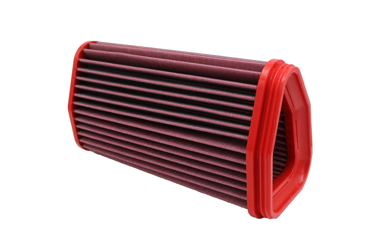 BMC FB01236 replacement air filter for Porsche 992.2 Carrera GTS, angled product view