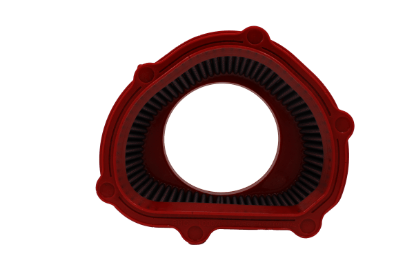BMC FM01000/08 washable motorcycle air filter – top-down inlet-opening view
