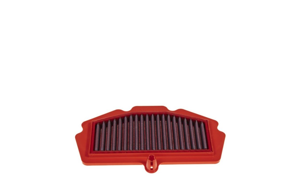 BMC FM01010/04 washable motorcycle air filter – low front-edge view