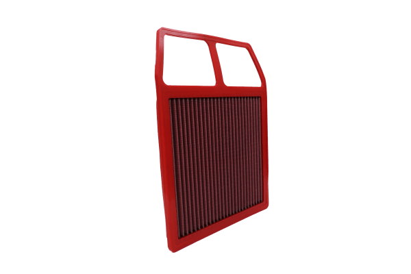 BMC FM01031 washable motorcycle air filter – low front-edge view