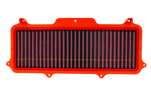 BMC FM01032 washable motorcycle air filter – front three-quarter view