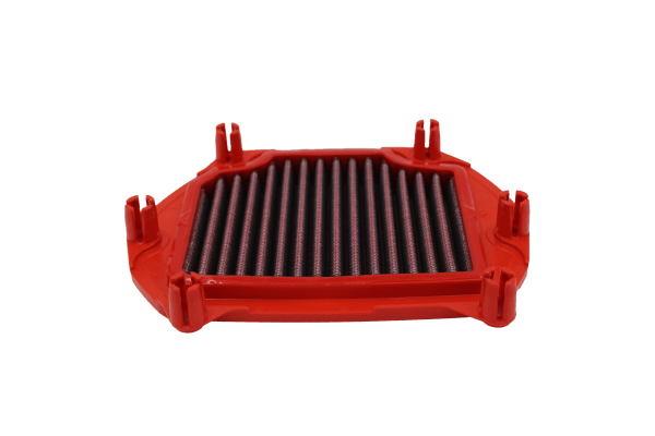 BMC FM01042 washable motorcycle air filter – front three-quarter view