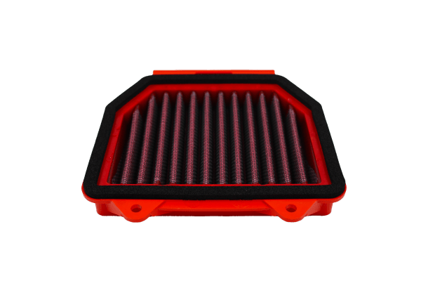BMC FM01043 washable motorcycle air filter – low front-edge view