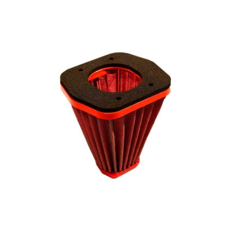 BMC FM01085 washable motorcycle air filter – top-flange three-quarter view