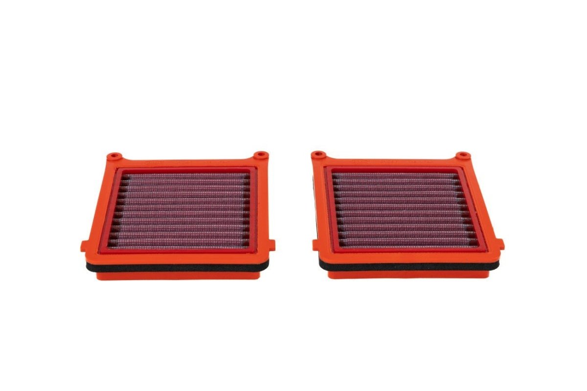 BMC FM01096 washable motorcycle air filter – low front-edge view