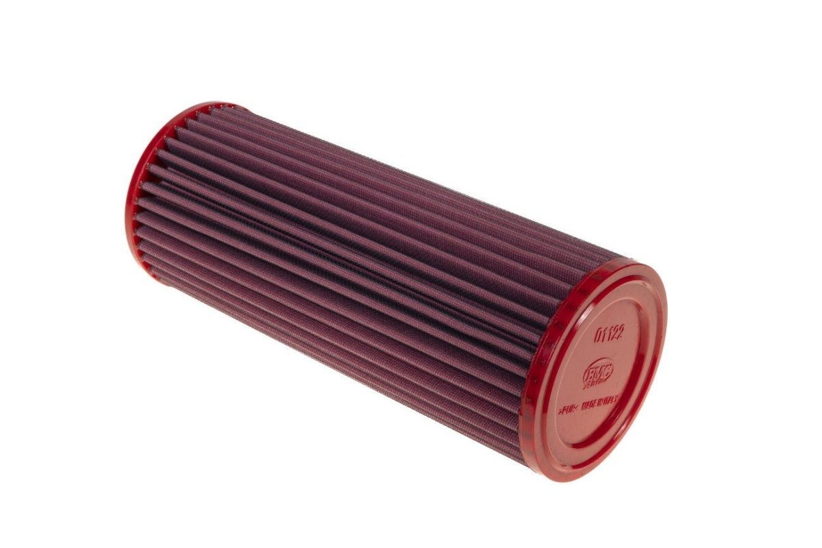 BMC FM01122 washable motorcycle air filter – horizontal outlet-cap view