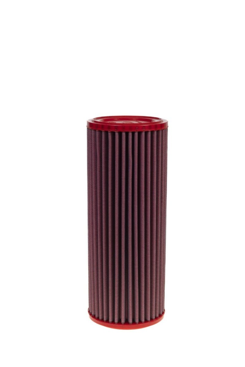 BMC FM01122 washable motorcycle air filter – upright pleated-side view