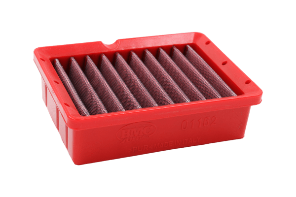 BMC FM01162 washable motorcycle air filter – low front-edge view