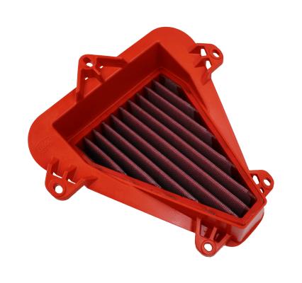 BMC FM01181 washable motorcycle air filter – low front-edge view