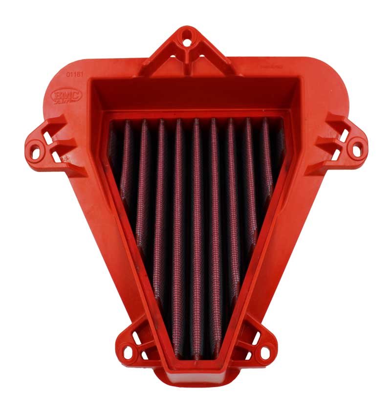 BMC FM01181 washable motorcycle air filter – straight-on filter-face view