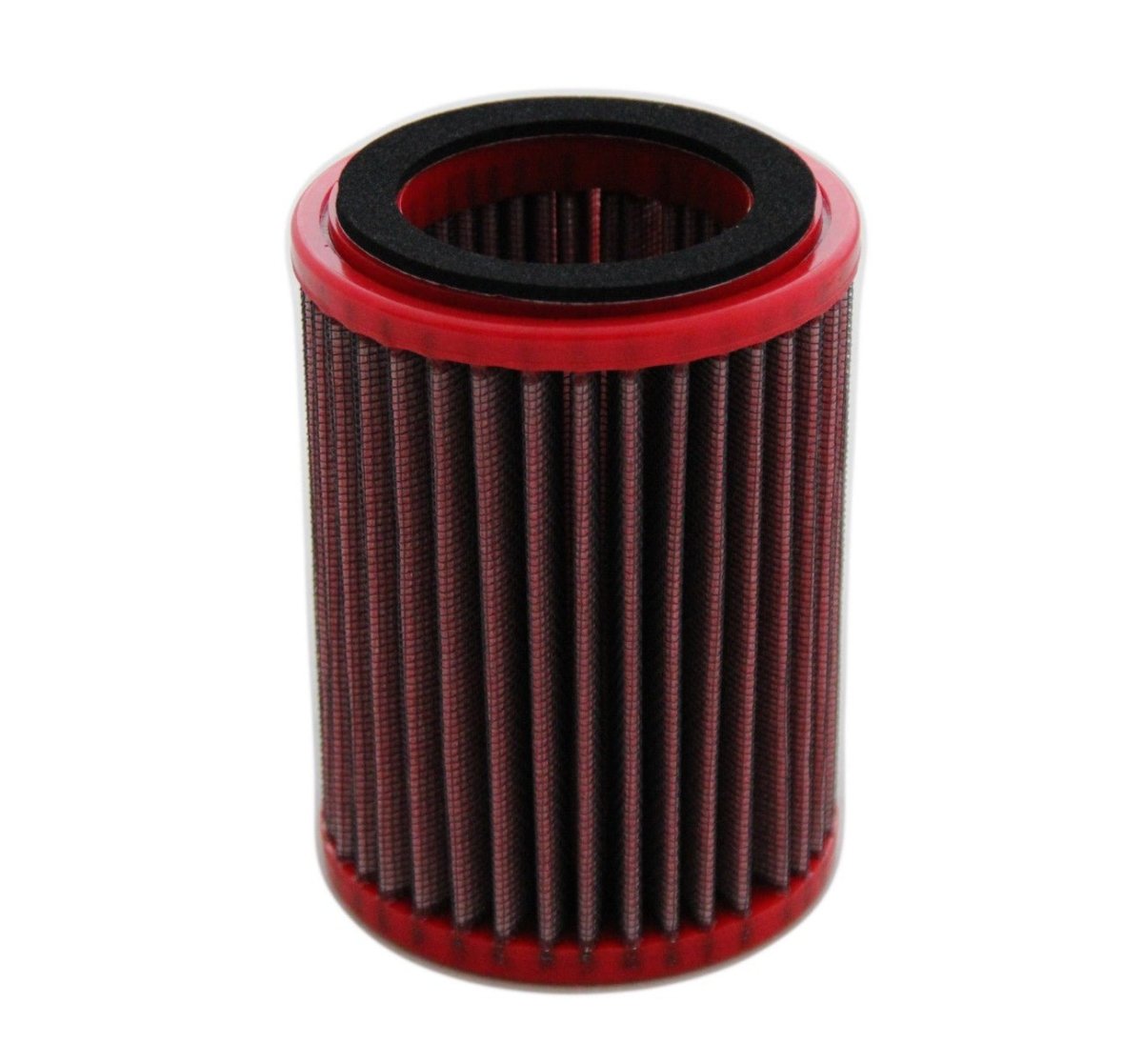BMC FM206/12 washable motorcycle air filter – upright pleated-side view