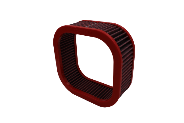 BMC FM361/06 washable motorcycle air filter – vertical side-profile view