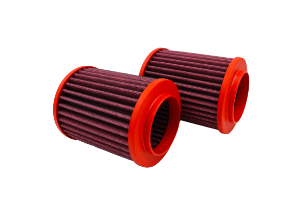BMC FM374/16 washable motorcycle air filter – paired filters inlet-opening view