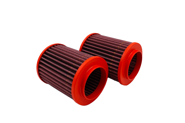BMC FM374/16RACE Race motorcycle air filter – paired filters horizontal side view