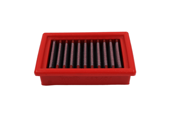 BMC FM413/01 washable red cotton motorcycle air filter for BMW F650/G650, Husqvarna TR650 and Moto Guzzi V7/V9 applications - product view 3