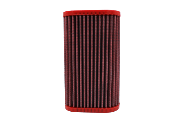 BMC FM490/08 washable motorcycle air filter – upright pleated-side view