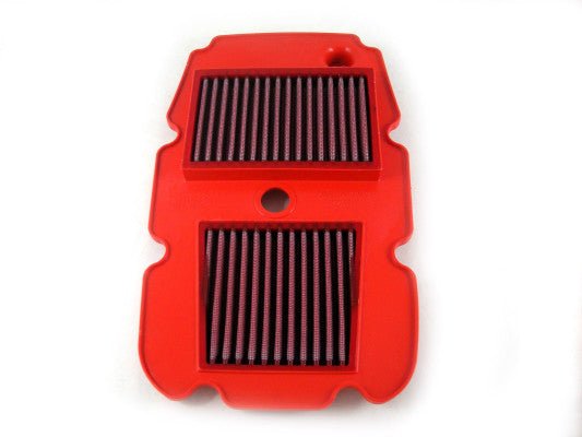 BMC FM672/04 washable motorcycle air filter – straight-on dual-section filter view