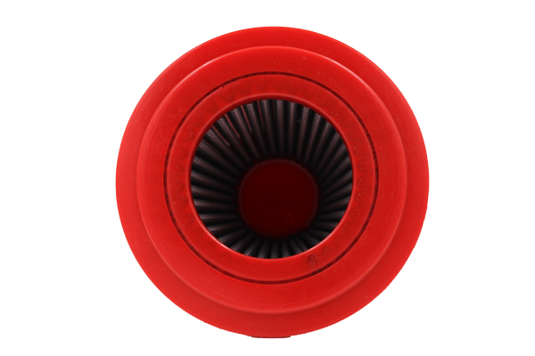 BMC FM737/08 washable motorcycle air filter – top-down inlet-opening view