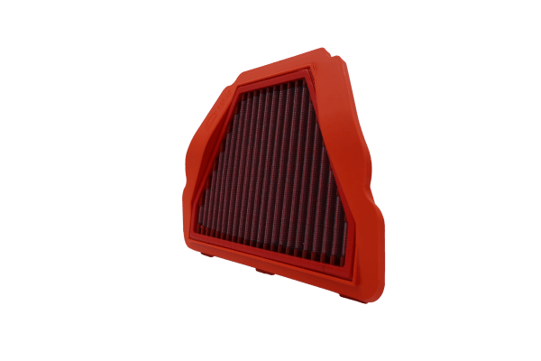BMC FM856/04 washable motorcycle air filter – low front-edge view